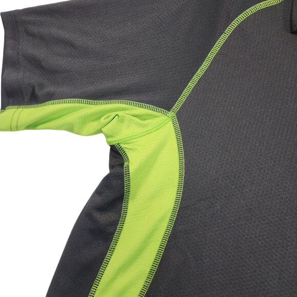 North End Performance 1/4 Zip Polo Cool Logik Men's Size M Black Acid Green NWT - Picture 4 of 7